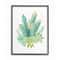 Stupell Industries Succulent Crystal Flower Green Blue Watercolor Painting in Black Frame Wall Art